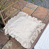 Maxbell Ruffle Chair Cushion Seat Mat Ruffled Chair Pad for Patio Wedding Decoration