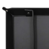 Maxbell PU Leather Desktop Storage Tray Compact Organization for Keys Phone Bathroom Black