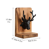 Maxbell 2x Decorative Bookends Shelves Magazines Cookbooks Recipe Books Elk Bookends