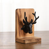 Maxbell 2x Decorative Bookends Shelves Magazines Cookbooks Recipe Books Elk Bookends