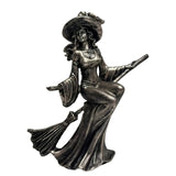 Maxbell Halloween Figurine Witch Statue Decorative Sculpture for Fireplace Home Desk Riding a broom