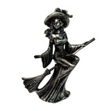 Maxbell Halloween Figurine Witch Statue Decorative Sculpture for Fireplace Home Desk Riding a broom