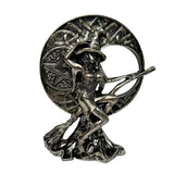 Maxbell Halloween Figurine Witch Statue Decorative Sculpture for Fireplace Home Desk Moon