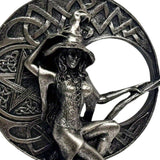 Maxbell Halloween Figurine Witch Statue Decorative Sculpture for Fireplace Home Desk Moon