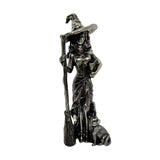 Maxbell Halloween Figurine Witch Statue Decorative Sculpture for Fireplace Home Desk Take a broom