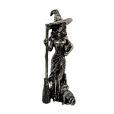 Maxbell Halloween Figurine Witch Statue Decorative Sculpture for Fireplace Home Desk Take a broom