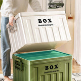 Maxbell Lidded Storage Bin Large Utility Crate with Handles for Toys Tools Transport