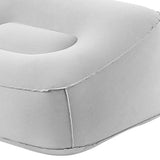 Maxbell Inflatable Foot Rest Pillow PVC Flocking Leg Rest Pillow for Travel Home Car Grey