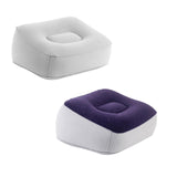 Maxbell Inflatable Foot Rest Pillow PVC Flocking Leg Rest Pillow for Travel Home Car Grey