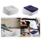 Maxbell Inflatable Foot Rest Pillow PVC Flocking Leg Rest Pillow for Travel Home Car Grey