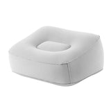 Maxbell Inflatable Foot Rest Pillow PVC Flocking Leg Rest Pillow for Travel Home Car Grey