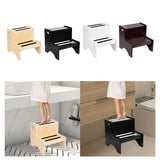 Maxbell 2 Step Stool for Kids with Handles Versatile Portable Bathroom Sink Non Slip Wood