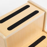 Maxbell 2 Step Stool for Kids with Handles Versatile Portable Bathroom Sink Non Slip Wood