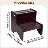 Maxbell 2 Step Stool for Kids with Handles Versatile Portable Bathroom Sink Non Slip Brown