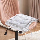 Maxbell Ruffle Chair Cushion Elegant Ruffled Chair Pad for Kitchen Farmhouse Country White