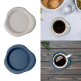 Maxbell Silicone Coaster for Drinks Nonslip Lightweight Cup Pad for Cafe Dinner Home White