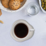 Maxbell Silicone Coaster for Drinks Nonslip Lightweight Cup Pad for Cafe Dinner Home White