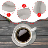Maxbell Silicone Coaster for Drinks Nonslip Lightweight Cup Pad for Cafe Dinner Home White
