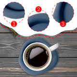Maxbell Silicone Coaster for Drinks Nonslip Lightweight Cup Pad for Cafe Dinner Home Blue