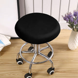 Maxbell TPU Waterproof Round Stool Cover Fits 37-43cm Dia Seat for Kitchen Accessory Black