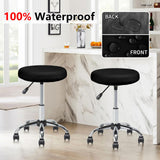 Maxbell TPU Waterproof Round Stool Cover Fits 37-43cm Dia Seat for Kitchen Accessory Black