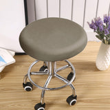 Maxbell TPU Waterproof Round Stool Cover Fits 37-43cm Dia Seat for Kitchen Accessory Khaki