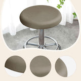 Maxbell TPU Waterproof Round Stool Cover Fits 37-43cm Dia Seat for Kitchen Accessory Khaki