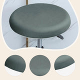 Maxbell TPU Waterproof Round Stool Cover Fits 37-43cm Dia Seat for Kitchen Accessory Light Gray