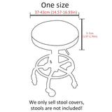 Maxbell TPU Waterproof Round Stool Cover Fits 37-43cm Dia Seat for Kitchen Accessory Light Gray