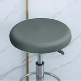 Maxbell TPU Waterproof Round Stool Cover Fits 37-43cm Dia Seat for Kitchen Accessory Light Gray