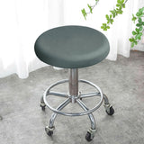 Maxbell TPU Waterproof Round Stool Cover Fits 37-43cm Dia Seat for Kitchen Accessory Light Gray