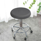 Maxbell TPU Waterproof Round Stool Cover Fits 37-43cm Dia Seat for Kitchen Accessory Dark Gray