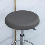 Maxbell TPU Waterproof Round Stool Cover Fits 37-43cm Dia Seat for Kitchen Accessory Dark Gray