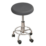 Maxbell TPU Waterproof Round Stool Cover Fits 37-43cm Dia Seat for Kitchen Accessory Dark Gray
