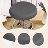 Maxbell TPU Waterproof Round Stool Cover Fits 37-43cm Dia Seat for Kitchen Accessory Dark Gray