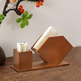 Maxbell Napkin Holder Wood Stylish Toothpick Dispenser Box for Hotel Restaurant Cafe