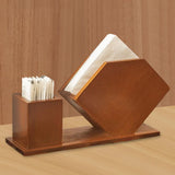 Maxbell Napkin Holder Wood Stylish Toothpick Dispenser Box for Hotel Restaurant Cafe