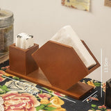 Maxbell Napkin Holder Wood Stylish Toothpick Dispenser Box for Hotel Restaurant Cafe