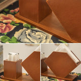 Maxbell Napkin Holder Wood Stylish Toothpick Dispenser Box for Hotel Restaurant Cafe