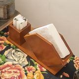 Maxbell Napkin Holder Wood Stylish Toothpick Dispenser Box for Hotel Restaurant Cafe