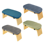Maxbell Meditation Bench Comfortable with Soft Cushion Folding Wooden Kneeling Stool Blue