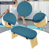 Maxbell Meditation Bench Comfortable with Soft Cushion Folding Wooden Kneeling Stool Blue