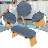Maxbell Meditation Bench Comfortable with Soft Cushion Folding Wooden Kneeling Stool Gray Blue