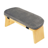 Maxbell Meditation Bench Comfortable with Soft Cushion Folding Wooden Kneeling Stool Gray
