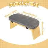 Maxbell Meditation Bench Comfortable with Soft Cushion Folding Wooden Kneeling Stool Gray