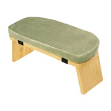 Maxbell Meditation Bench Comfortable with Soft Cushion Folding Wooden Kneeling Stool Green