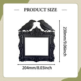 Maxbell Picture Frame Elegant Gothic Crow Decoration for Vanity Tabletop Living Room