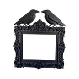 Maxbell Picture Frame Elegant Gothic Crow Decoration for Vanity Tabletop Living Room