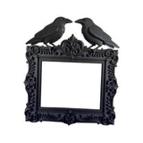 Maxbell Picture Frame Elegant Gothic Crow Decoration for Vanity Tabletop Living Room