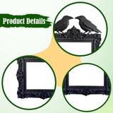Maxbell Picture Frame Elegant Gothic Crow Decoration for Vanity Tabletop Living Room